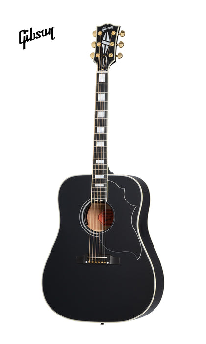 GIBSON HUMMINGBIRD CUSTOM ACOUSTIC-ELECTRIC GUITAR - EBONY - Music Bliss Malaysia