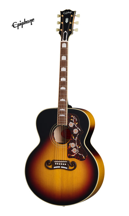 (Epiphone Inspired by Gibson Custom) Epiphone 1957 SJ-200 Acoustic-Electric Guitar - Vintage Sunburst - Music Bliss Malaysia