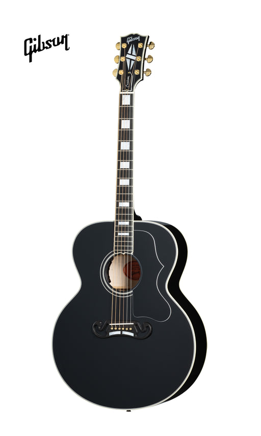 GIBSON SJ-200 CUSTOM ACOUSTIC-ELECTRIC GUITAR - EBONY - Music Bliss Malaysia