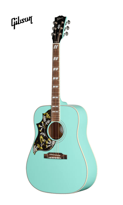 GIBSON ACOUSTIC HUMMINGBIRD STANDARD LEFT-HANDED ACOUSTIC-ELECTRIC GUITAR - SOUTHWESTERN TURQUOISE