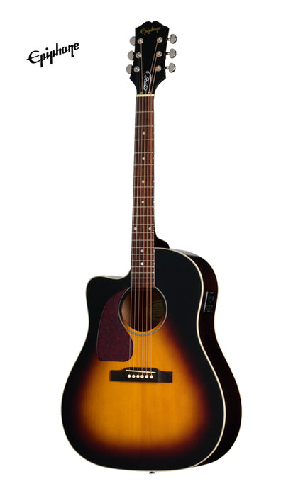 Epiphone J-45 Studio EC Left-handed Acoustic-electric Guitar - Vintage Sunburst
