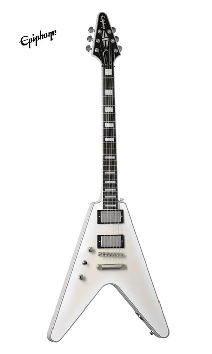 Epiphone Flying V Prophecy Left-Handed Electric Guitar with Premium Gig Bag - Aged White Tiger