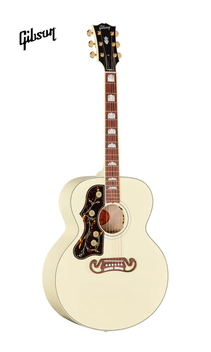 GIBSON ACOUSTIC SJ-200 STANDARD LEFT-HANDED ACOUSTIC-ELECTRIC GUITAR - CLASSIC WHITE