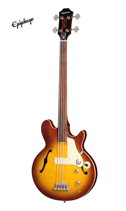Epiphone Jack Casady Fretless Signature Bass Guitar - Aged Royal Tan