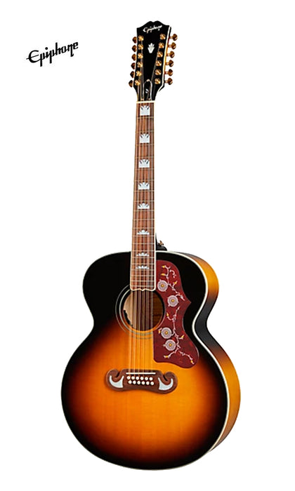 Epiphone Limited Edition J-200 12-String Acoustic-Electric Guitar - Vintage Sunburst