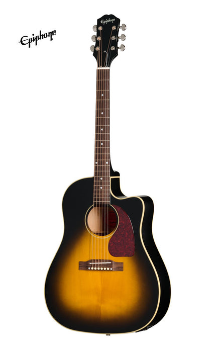Epiphone Inspired by Gibson J-45 Standard EC Acoustic-electric Guitar - Vintage Sunburst