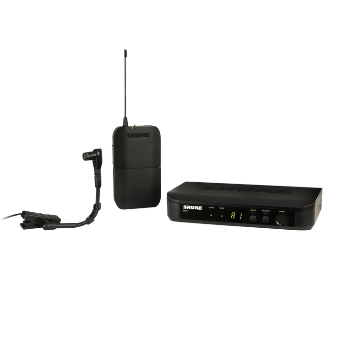 Shure BLX14/B98 Instrument Wireless System, BLX4 Receiver, BLX1 Bodypack Transmitter & Beta 98H/C Cardioid Condenser Microphone