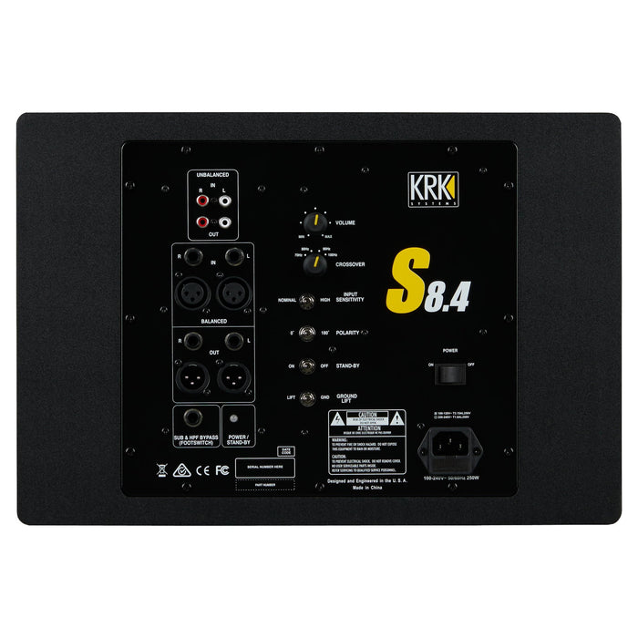 KRK S8.4 8" Powered Studio Subwoofer