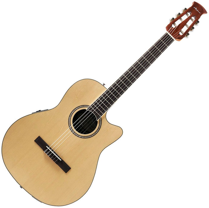 Ovation Applause AB24CC-4S Mid-Depth Classical Acoustic-electric Guitar - Natural Satin