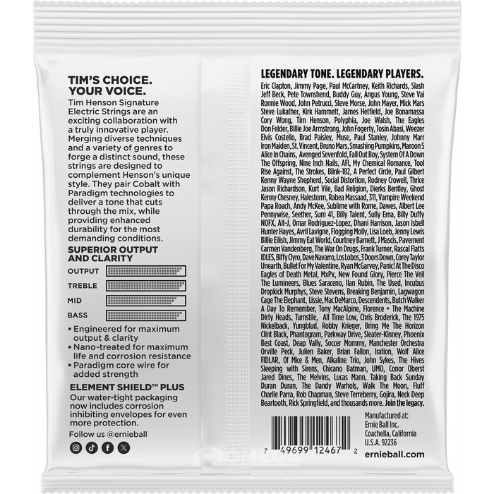 Ernie Ball Tim Henson Signature Electric Guitar Strings