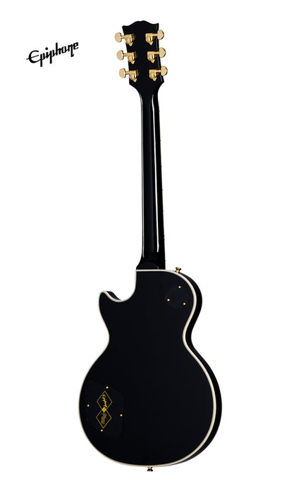 (Epiphone Inspired by Gibson Custom) Epiphone Les Paul Custom Electric Guitar - Ebony - Music Bliss Malaysia