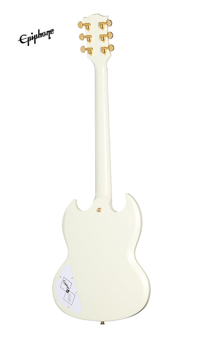 (Epiphone Inspired by Gibson Custom) Epiphone 1963 SG Custom Electric Guitar - Classic White - Music Bliss Malaysia
