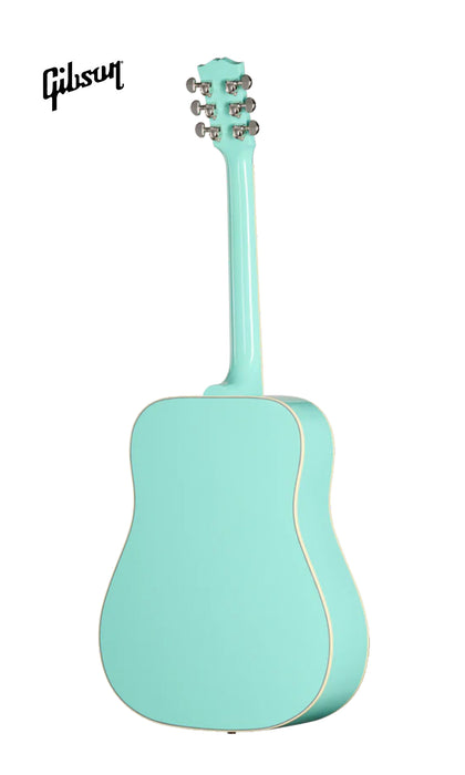 GIBSON ACOUSTIC HUMMINGBIRD STANDARD LEFT-HANDED ACOUSTIC-ELECTRIC GUITAR - SOUTHWESTERN TURQUOISE