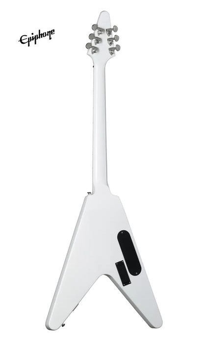 Epiphone Flying V Prophecy Left-Handed Electric Guitar with Premium Gig Bag - Aged White Tiger