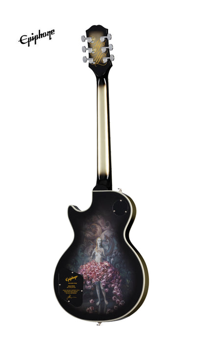 Epiphone Adam Jones Les Paul Custom Art Collection Julie Heffernan's "Study for Self Portrait with Rose and Mouse" - Antique Silverburst - Music Bliss Malaysia