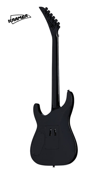 Kramer SM-1 Figured Left-handed Electric Guitar - Black Denim Perimeter
