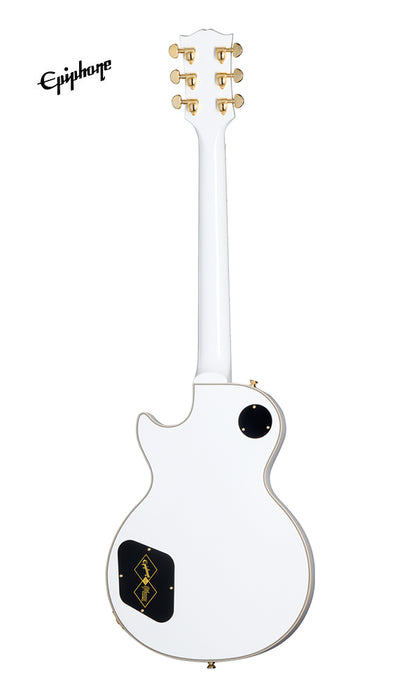 (Epiphone Inspired by Gibson Custom) Epiphone Les Paul Custom Electric Guitar - Alpine White - Music Bliss Malaysia
