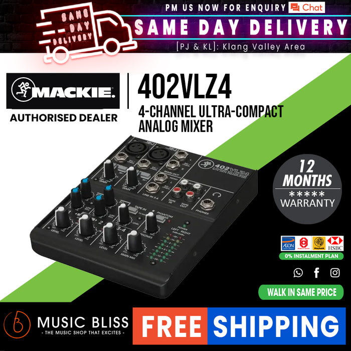 Mackie 402VLZ4 4-channel Compact Analog Mixer - Music Bliss Malaysia