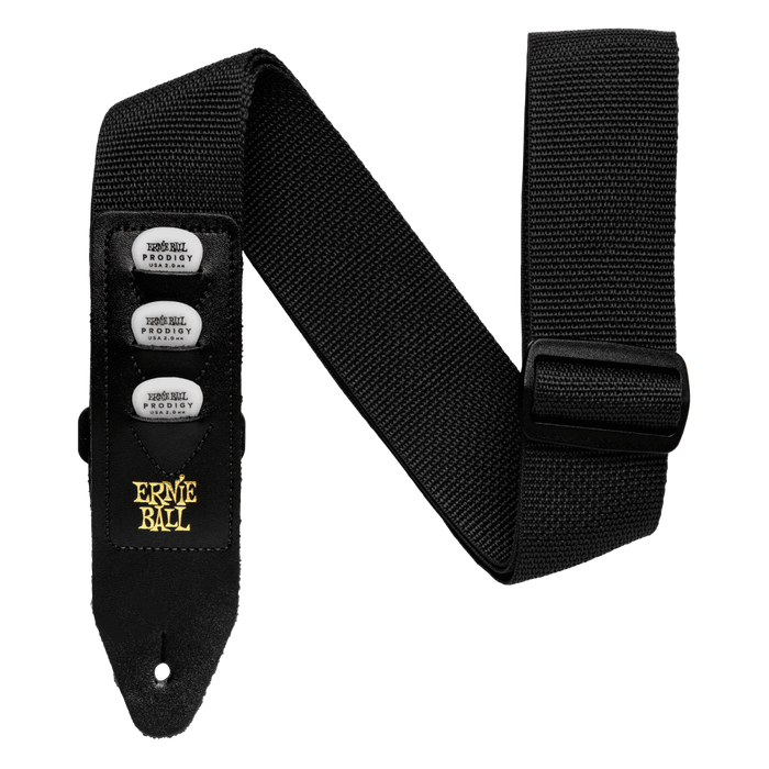 Ernie Ball 4039 Pickholder Polypro Guitar Strap - Black