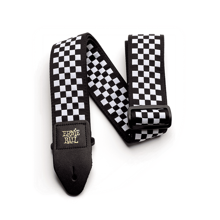 Ernie Ball 4149 Jacquard Strap - Black and White Checkered