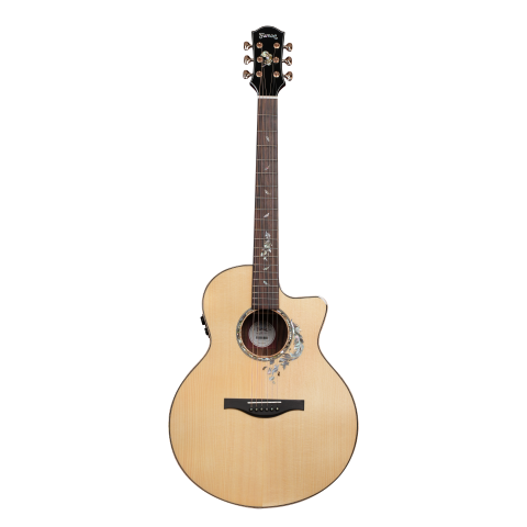 Trumon Wing980 TF-S5 Solid Sitka Spruce top/Rosewood back and side Acoustic Guitar  with Pickup