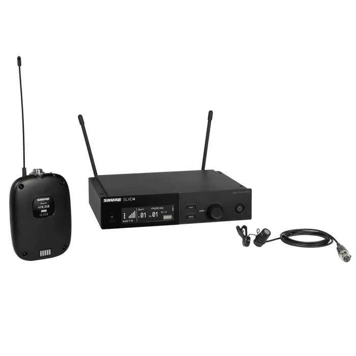 Shure SLXD14/85 Wireless System with SLXD1 Bodypack Transmitter and WL185 Lavalier Microphone