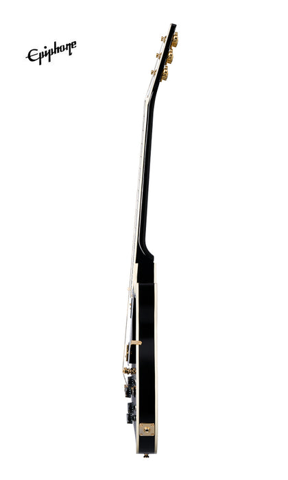(Epiphone Inspired by Gibson Custom) Epiphone Les Paul Custom Electric Guitar - Ebony - Music Bliss Malaysia