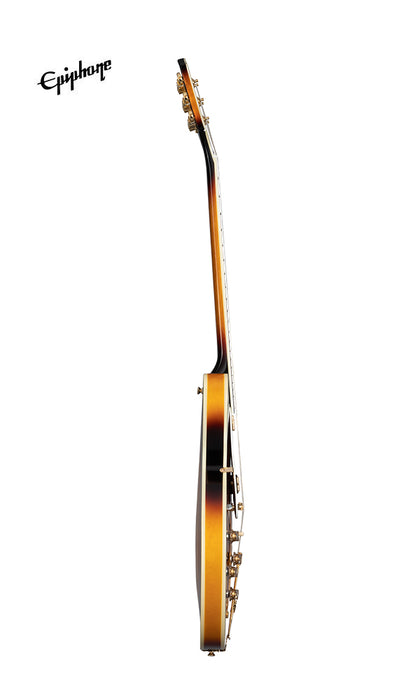 Epiphone Sheraton Frequensator Semi-hollowbody Left-handed Electric Guitar - Vintage Sunburst - Music Bliss Malaysia
