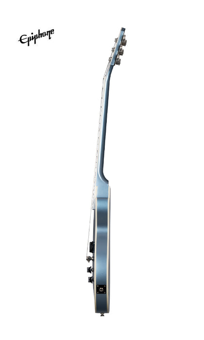 Epiphone Jared James Nichols "Blues Power" Les Paul Custom Electric Guitar, Case Included - Aged Pelham Blue - Music Bliss Malaysia