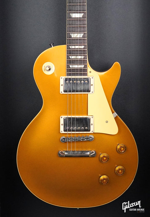 Gibson 1957 Les Paul Standard Reissue Gold Top Faded Cherry Back VOS - Music Bliss Malaysia