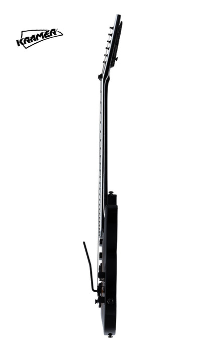 Kramer SM-1 Figured Left-handed Electric Guitar - Black Denim Perimeter