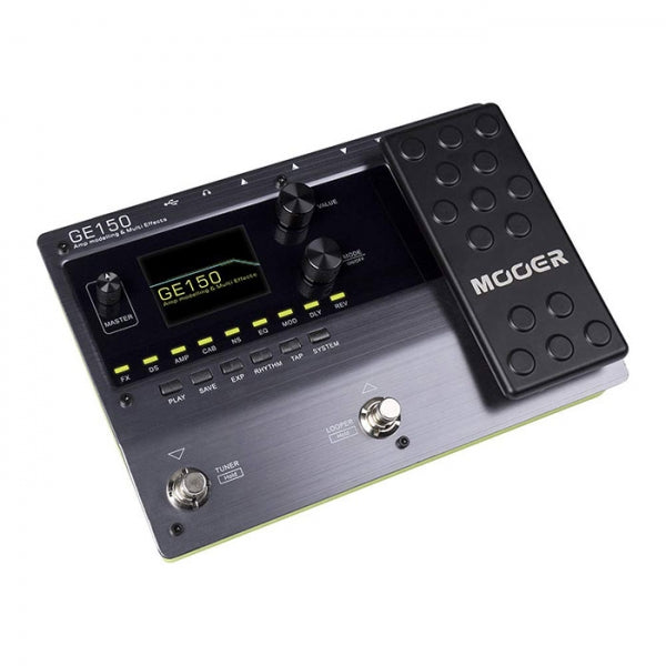 Mooer GE150 Amp Modelling & Multi Effects Pedal with Stagg UPC-424 ABS Pedal Board Case and Cable
