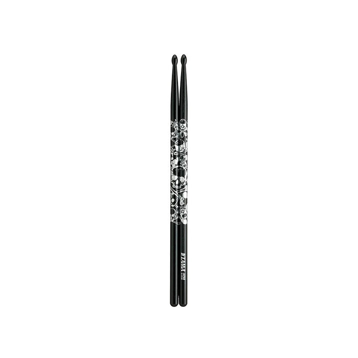 Tama 5A-S-BS Design Series Sticks Of Doom Oak Sticks, Black/Silver Pattern - Music Bliss Malaysia