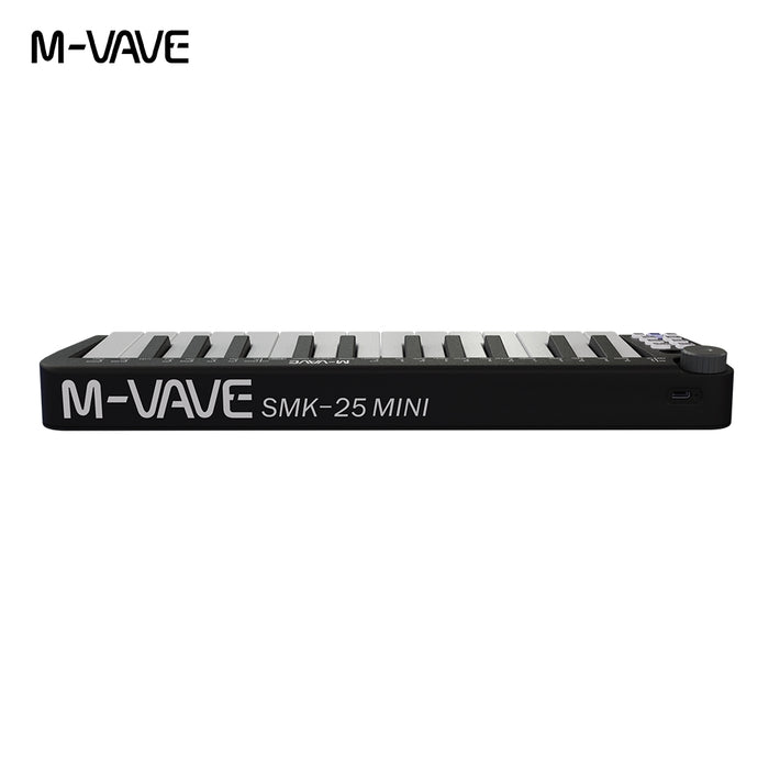 M-Vave SMK25 Mini Portable 25-Key MIDI Keyboard, Velocity Sensitive Keys, USB-MIDI, Travel-Friendly