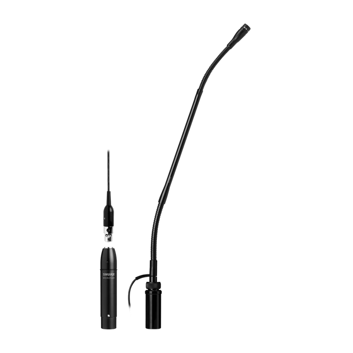 Shure MX412SE/C 12 inch Cardioid Gooseneck Microphone with Preamp and Side-exit Cable