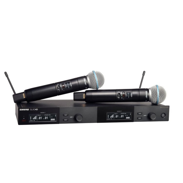 Shure SLXD24D/B58 Digital Wireless Dual Handheld Microphone System with BETA 58A Handheld Transmitters