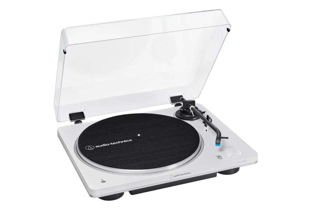 Audio Technica AT-LP70XBT Fully Automatic Wireless Belt-Drive Turntable - White/Silver