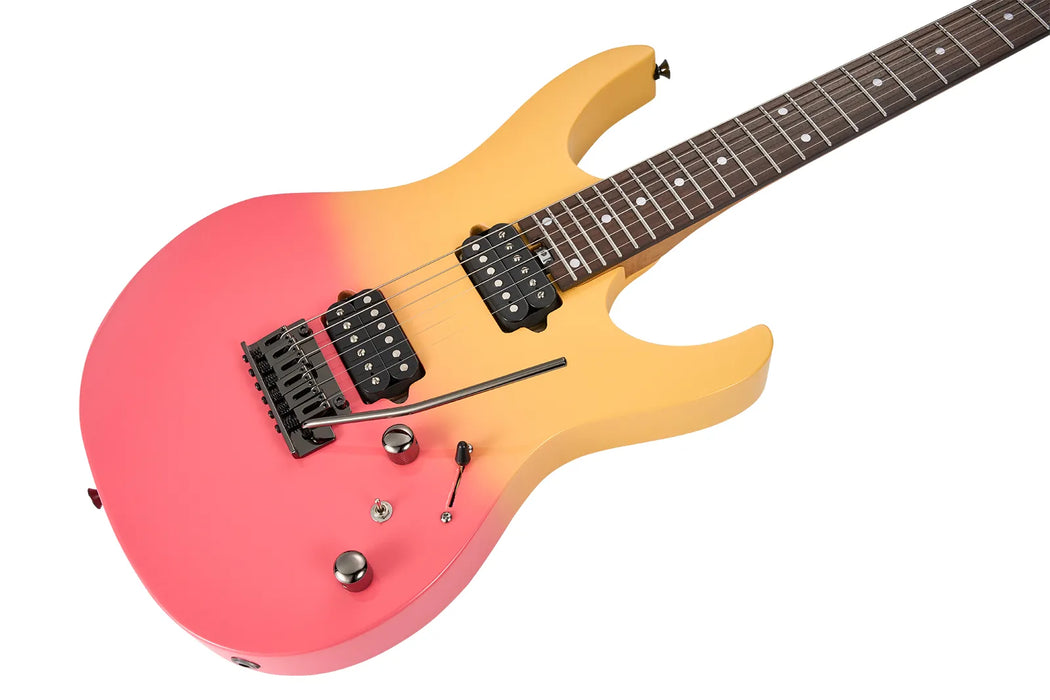 Mooer MMT50 Electric Guitar - Yellow Pink Gradient