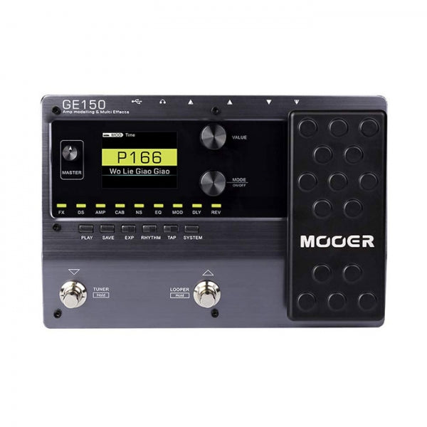 Mooer GE150 Amp Modelling & Multi Effects Pedal with Stagg UPC-424 ABS Pedal Board Case and Cable