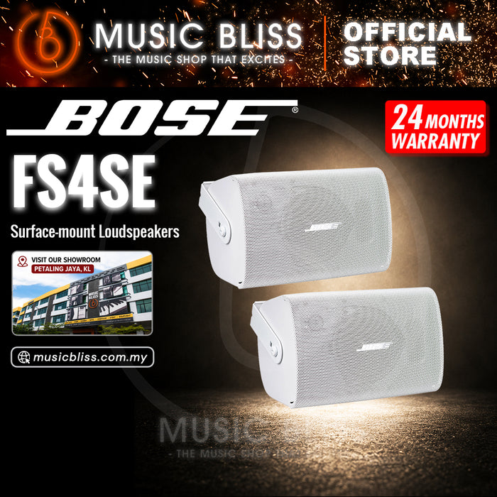 Bose FreeSpace FS4SE Surface-mount Indoor/Outdoor Loudspeaker - White (Pair)