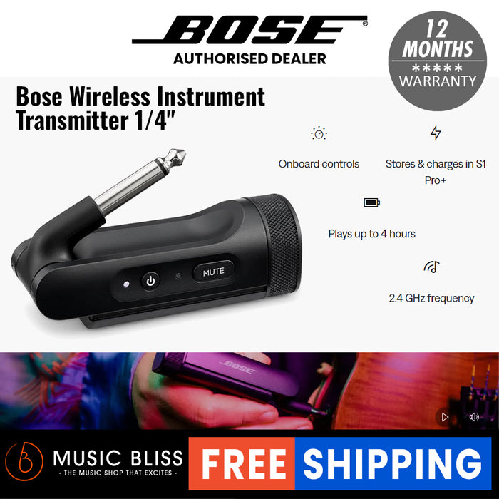 Bose Wireless Instrument Transmitter 1/4" for Bose S1 Pro+ Wireless PA System - Music Bliss Malaysia