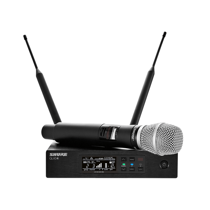Shure QLXD24/SM86 Handheld Wireless Microphone System, QLXD4 Receiver & QLXD2/SM86 Handheld Transmitter
