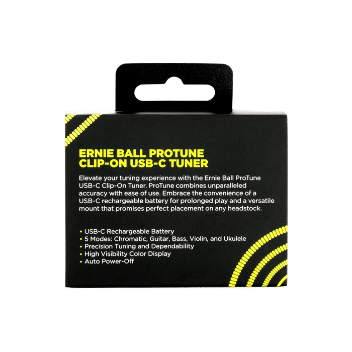 Ernie Ball 9627 ProTone USB-C Clip-On Guitar/Bass Tuner