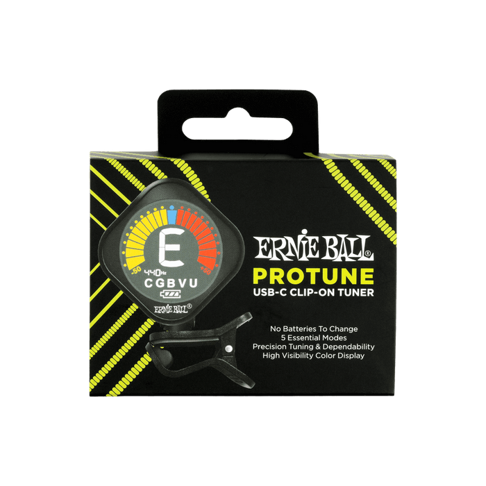 Ernie Ball 9627 ProTone USB-C Clip-On Guitar/Bass Tuner