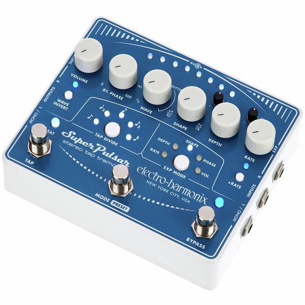 Electro Harmonix Super Pulsar Stereo Tap Tremelo Guitar Effects Pedal