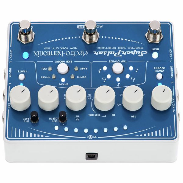 Electro Harmonix Super Pulsar Stereo Tap Tremelo Guitar Effects Pedal