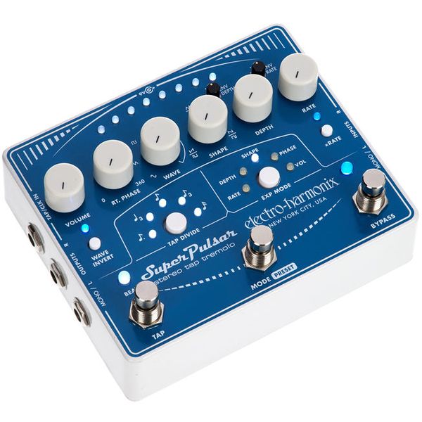 Electro Harmonix Super Pulsar Stereo Tap Tremelo Guitar Effects Pedal