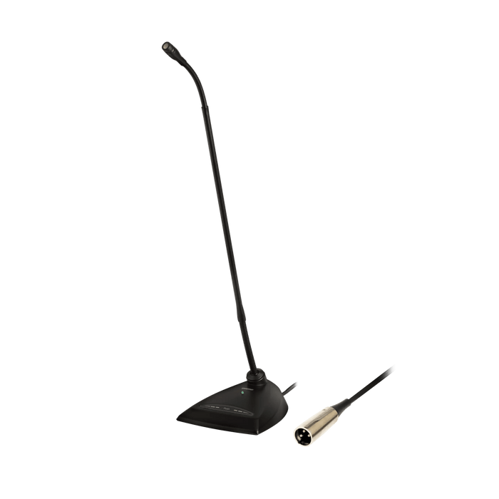 Shure MX418D/C 18" Cardioid Gooseneck Microphone with Desktop Base and Preamp