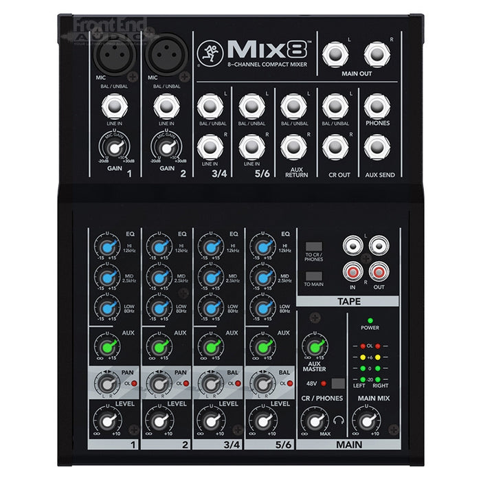 Mackie Mix8 Mixer 6-input Desktop Mixer