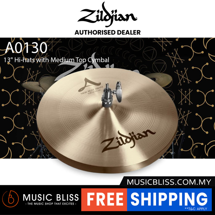 Zildjian 13" A Zildjian New Beat Hi-Hat Cymbals - Pair